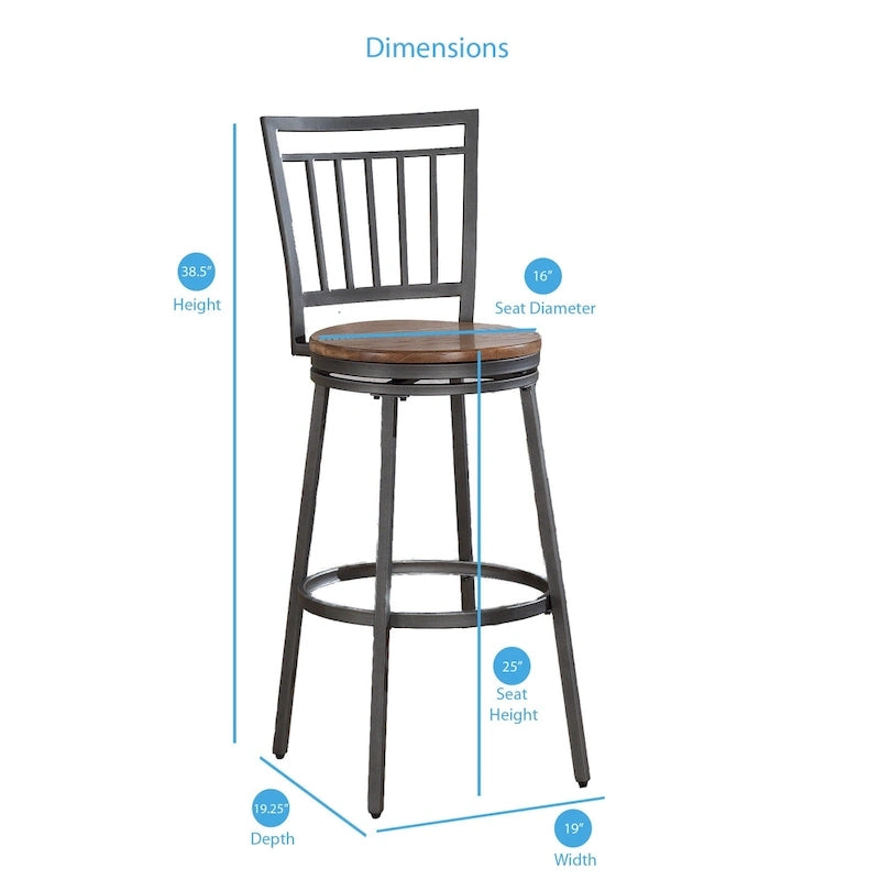 Tabouret de comptoir Copper Grove Selwood de 63,5 cm