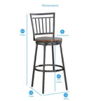 Tabouret de comptoir Copper Grove Selwood de 63,5 cm