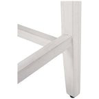 Tabouret de bar Jameson en polyester blanc antique, 61 cm (24 pouces), recouvert de tissu,