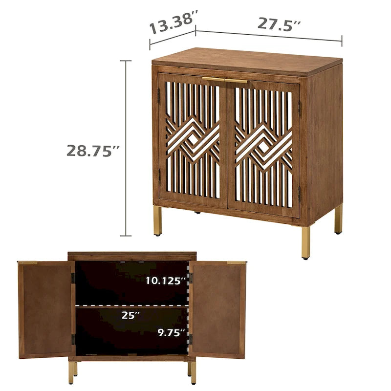 Commode de rangement COZAYH style ferme, buffet d'appoint en bois à 2 portes pour salon, couloir, chambre, salle à manger