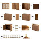 Commode de rangement COZAYH style ferme, buffet d'appoint en bois à 2 portes pour salon, couloir, chambre, salle à manger