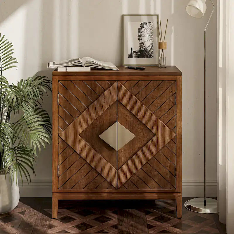 Commode de rangement COZAYH style ferme, buffet d'appoint en bois à 2 portes pour salon, couloir, chambre, salle à manger
