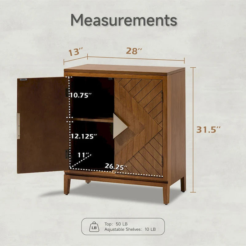 Commode de rangement COZAYH style ferme, buffet d'appoint en bois à 2 portes pour salon, couloir, chambre, salle à manger