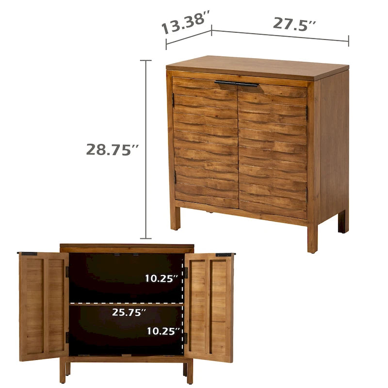 Commode de rangement COZAYH style ferme, buffet d'appoint en bois à 2 portes pour salon, couloir, chambre, salle à manger