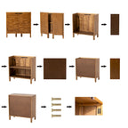 Commode de rangement COZAYH style ferme, buffet d'appoint en bois à 2 portes pour salon, couloir, chambre, salle à manger
