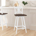 Tabouret de bar pivotant en bois de style ferme moderne