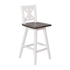 Tabouret de bar pivotant en bois de style ferme moderne