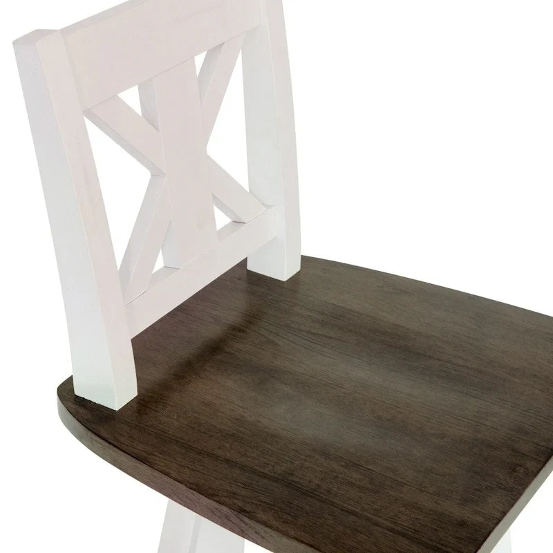 Tabouret de bar pivotant en bois de style ferme moderne