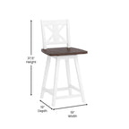 Tabouret de bar pivotant en bois de style ferme moderne
