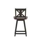 Tabouret de bar pivotant en bois de style ferme moderne