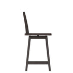 Tabouret de bar pivotant en bois de style ferme moderne