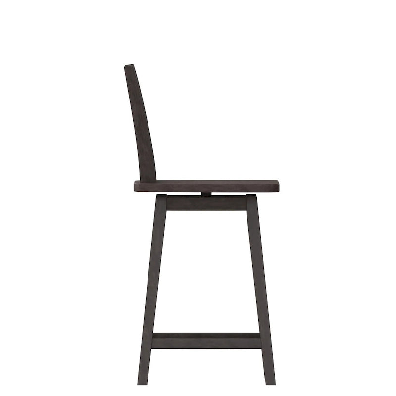 Tabouret de bar pivotant en bois de style ferme moderne