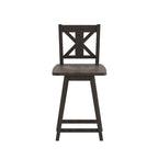 Tabouret de bar pivotant en bois de style ferme moderne