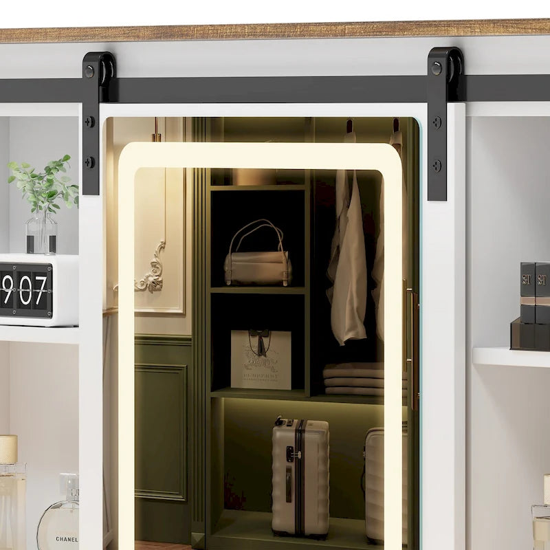 Coiffeuse avec éclairage LED et prises électriques