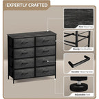 Commode à 8 tiroirs pour chambre à coucher, commode pour chambre à coucher