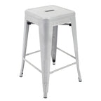 Tabourets de comptoir de patio en métal Carbon Loft Athos pour intérieur et extérieur (ensemble de 4)
