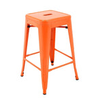 Tabourets de comptoir de patio en métal Carbon Loft Athos pour intérieur et extérieur (ensemble de 4)