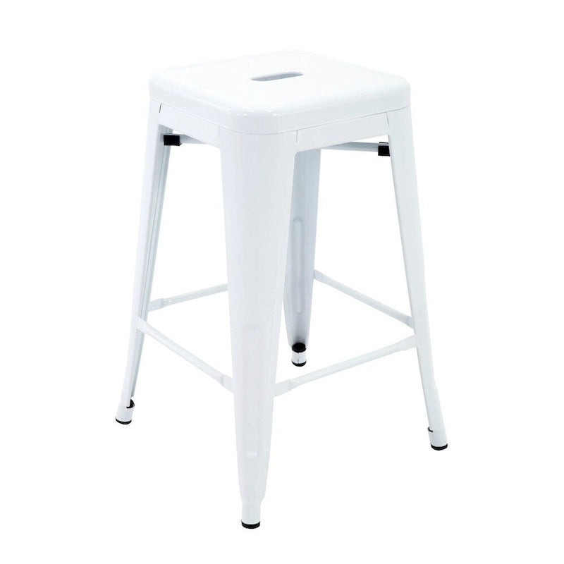 Tabourets de comptoir de patio en métal Carbon Loft Athos pour intérieur et extérieur (ensemble de 4)