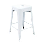 Tabourets de comptoir de patio en métal Carbon Loft Athos pour intérieur et extérieur (ensemble de 4)