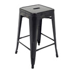 Tabourets de comptoir de patio en métal Carbon Loft Athos pour intérieur et extérieur (ensemble de 4)