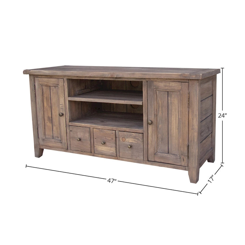 Meuble TV petit format de 47 pouces de large, marron clair