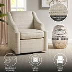 Fauteuil à bascule pivotant à 360 degrés Madison Park Benton Tan