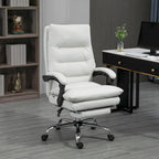 Fauteuil de bureau massant inclinable chauffant à vibrations en microfibre Vinsetto