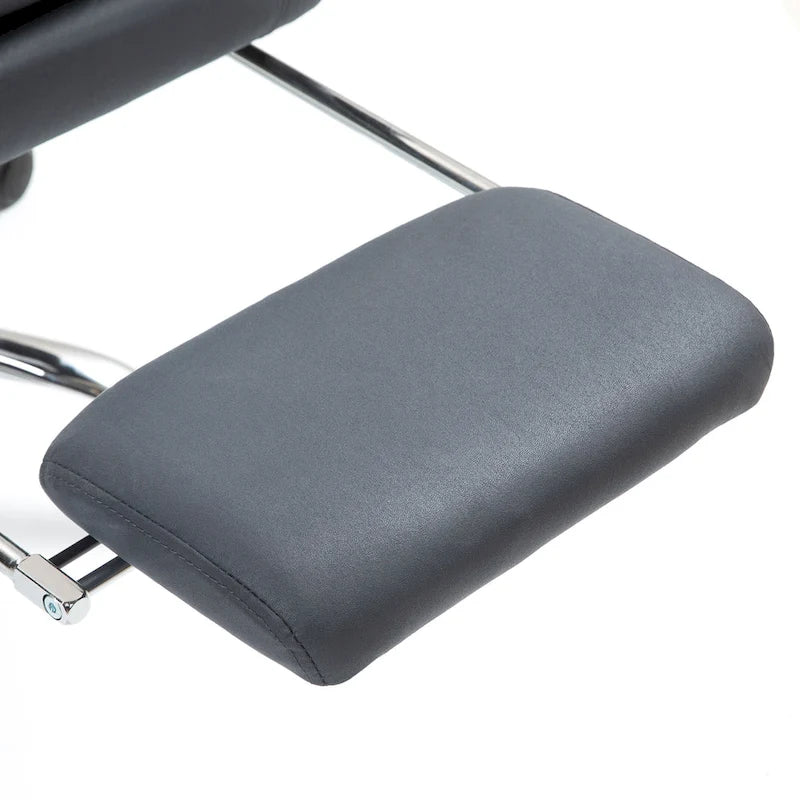 Fauteuil de bureau massant inclinable chauffant à vibrations en microfibre Vinsetto
