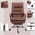 Fauteuil de bureau massant inclinable chauffant à vibrations en microfibre Vinsetto