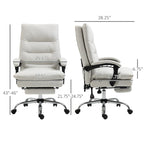 Fauteuil de bureau massant inclinable chauffant à vibrations en microfibre Vinsetto