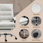 Fauteuil de bureau massant inclinable chauffant à vibrations en microfibre Vinsetto