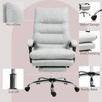 Fauteuil de bureau massant inclinable chauffant à vibrations en microfibre Vinsetto