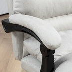Fauteuil de bureau massant inclinable chauffant à vibrations en microfibre Vinsetto