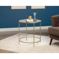Table d'appoint ronde Int Lux en or satiné