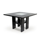 Ensemble de salle à manger Blanton contemporain en bois massif noir avec éclairage LED, 5 pièces, hauteur comptoir, par Furniture of America
