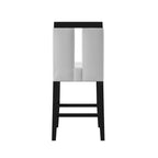 Ensemble de salle à manger Blanton contemporain en bois massif noir avec éclairage LED, 5 pièces, hauteur comptoir, par Furniture of America