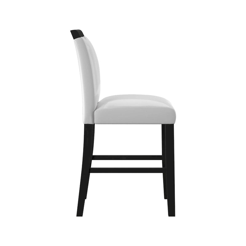 Ensemble de salle à manger Blanton contemporain en bois massif noir avec éclairage LED, 5 pièces, hauteur comptoir, par Furniture of America