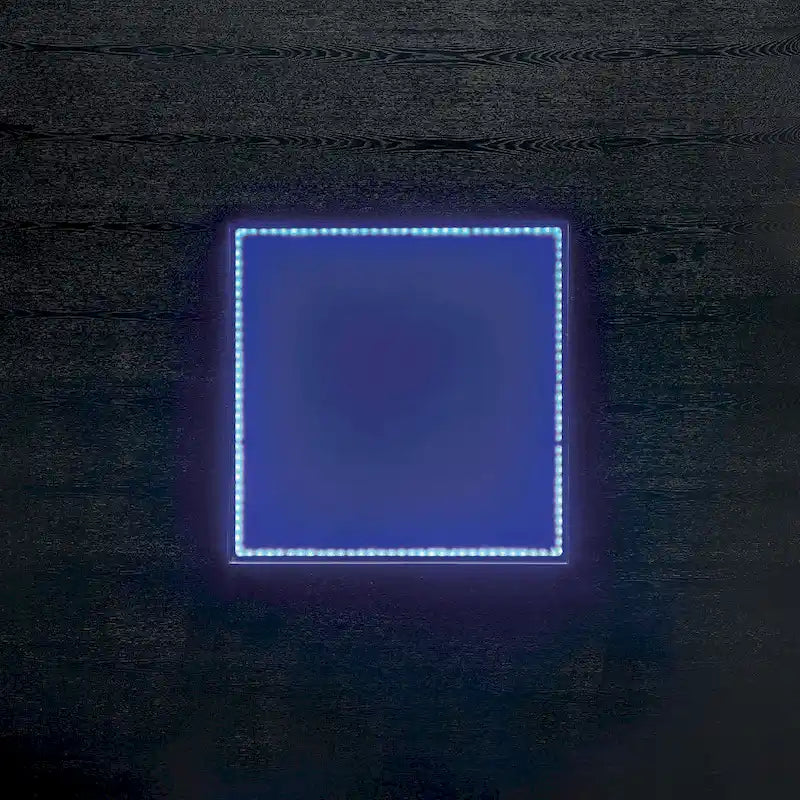 Ensemble de salle à manger Blanton contemporain en bois massif noir avec éclairage LED, 5 pièces, hauteur comptoir, par Furniture of America