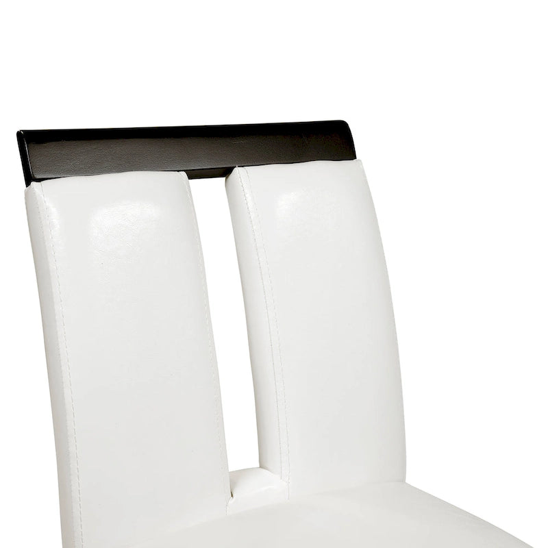 Ensemble de salle à manger Blanton contemporain en bois massif noir avec éclairage LED, 5 pièces, hauteur comptoir, par Furniture of America