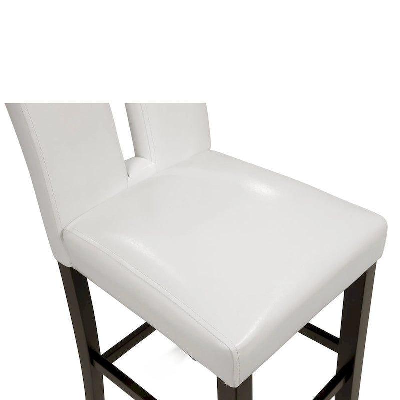 Ensemble de salle à manger Blanton contemporain en bois massif noir avec éclairage LED, 5 pièces, hauteur comptoir, par Furniture of America
