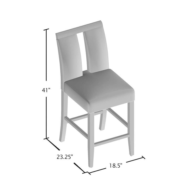 Ensemble de salle à manger Blanton contemporain en bois massif noir avec éclairage LED, 5 pièces, hauteur comptoir, par Furniture of America