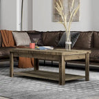 Table basse Bridgevine Home Joshua Creek de 122 cm (48 po), aucun assemblage requis, finition bois de grange