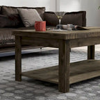 Table basse Bridgevine Home Joshua Creek de 122 cm (48 po), aucun assemblage requis, finition bois de grange