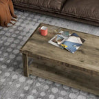 Table basse Bridgevine Home Joshua Creek de 122 cm (48 po), aucun assemblage requis, finition bois de grange
