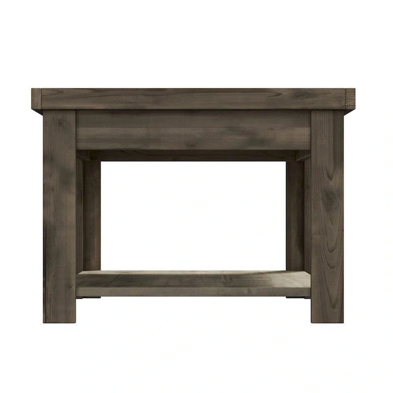 Table basse Bridgevine Home Joshua Creek de 122 cm (48 po), aucun assemblage requis, finition bois de grange