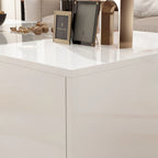 Table basse de rangement, finition brillante, éclairage LED, style cocktail - 47,4 W