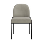Chaise de salle à manger HomePop moderne en velours rembourrée - emballage individuel