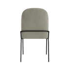 Chaise de salle à manger HomePop moderne en velours rembourrée - emballage individuel