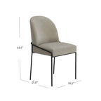 Chaise de salle à manger HomePop moderne en velours rembourrée - emballage individuel