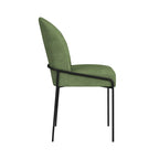 Chaise de salle à manger HomePop moderne en velours rembourrée - emballage individuel